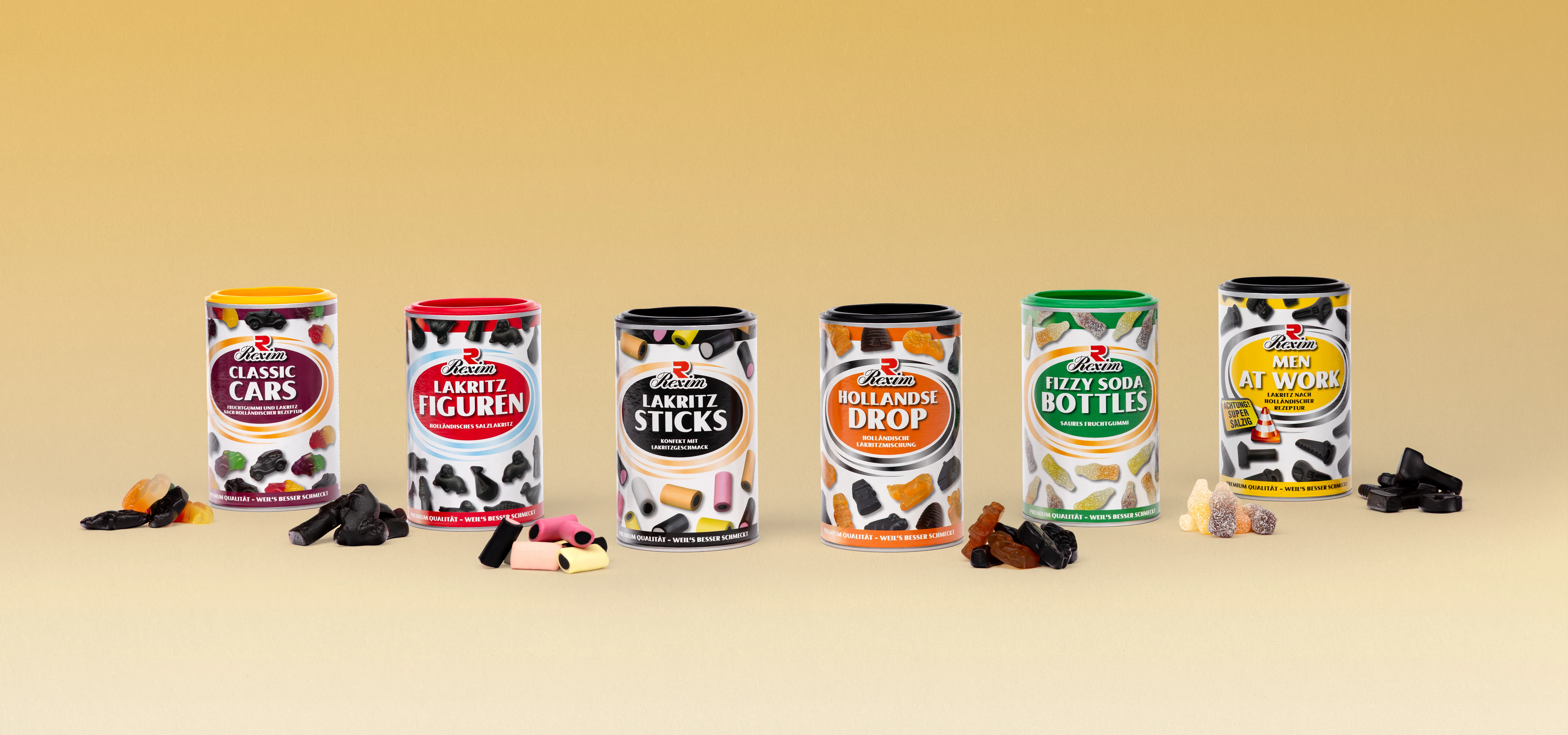 Foto verschiedener Dosen mit Lakritz