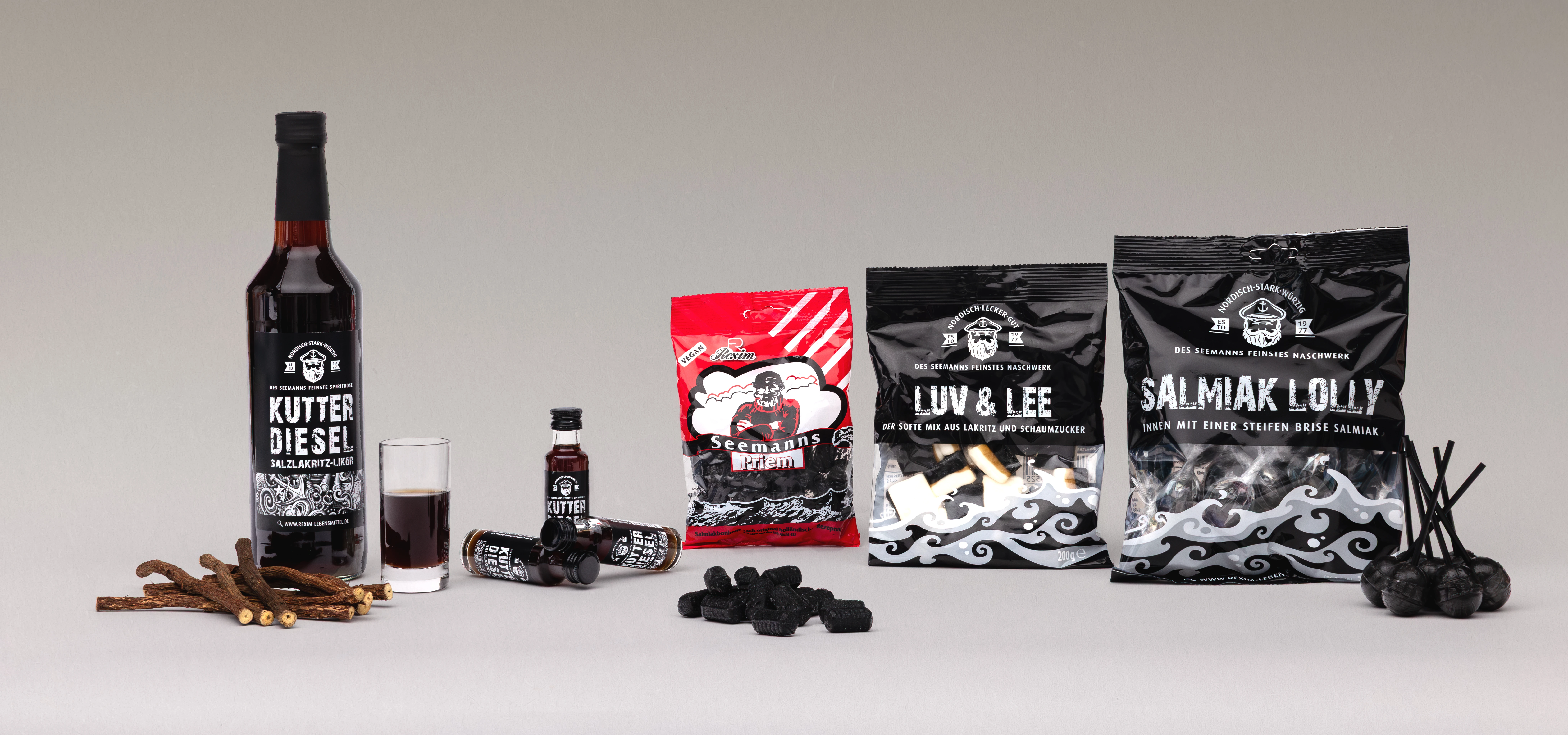 Foto verschiedener Lakritzprodukte