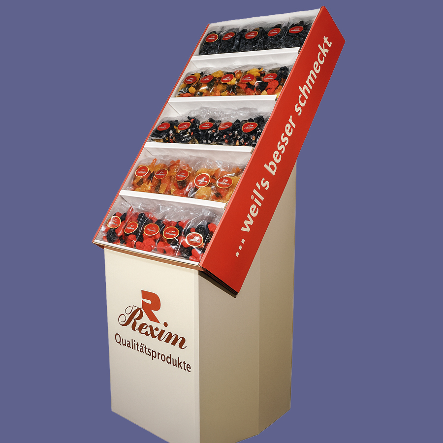 Aufsteller mit Weingummis