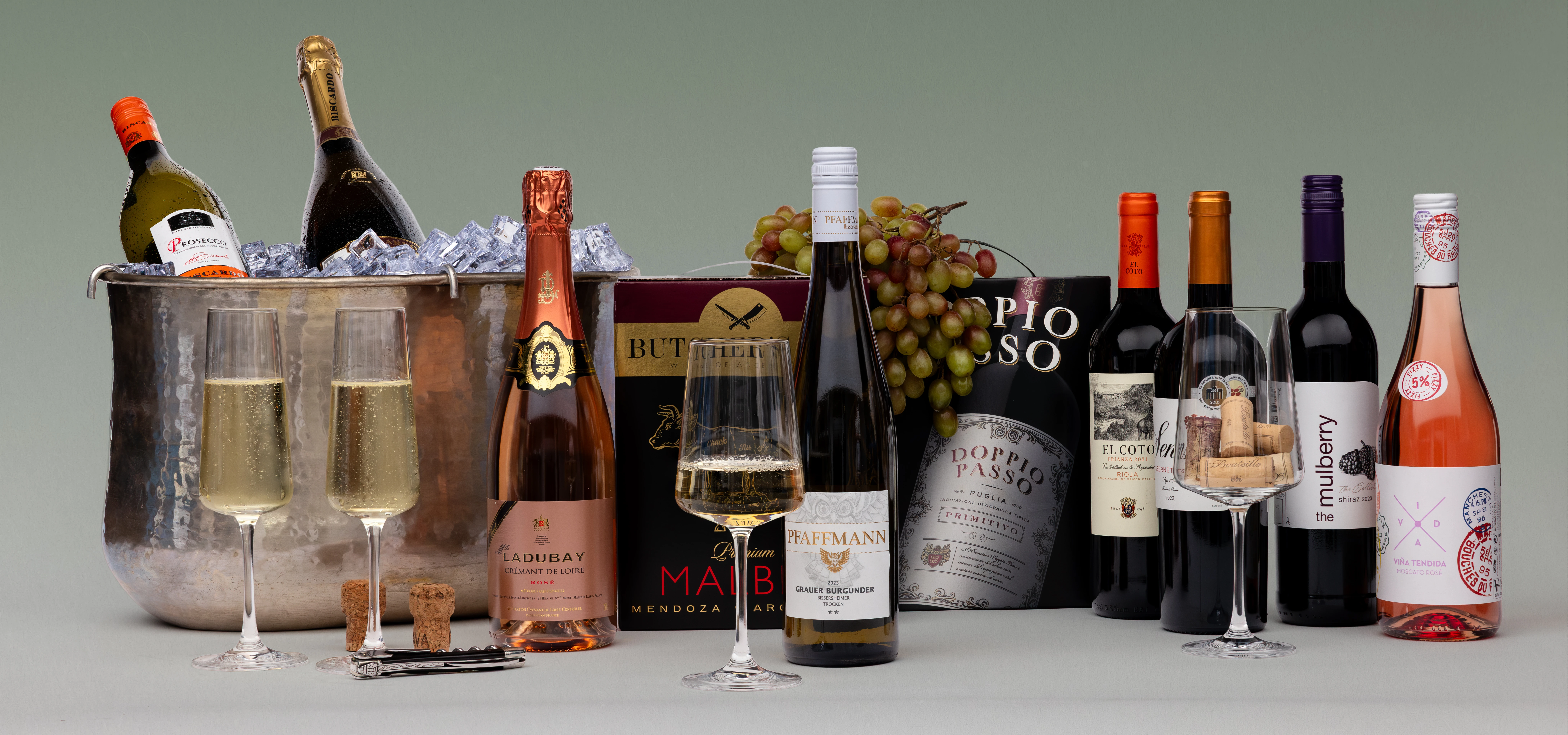 Foto verschiedener Weine